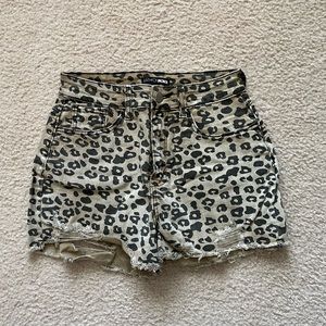 Fashion Nova Gonna Me Distressed Shorts Cheetah